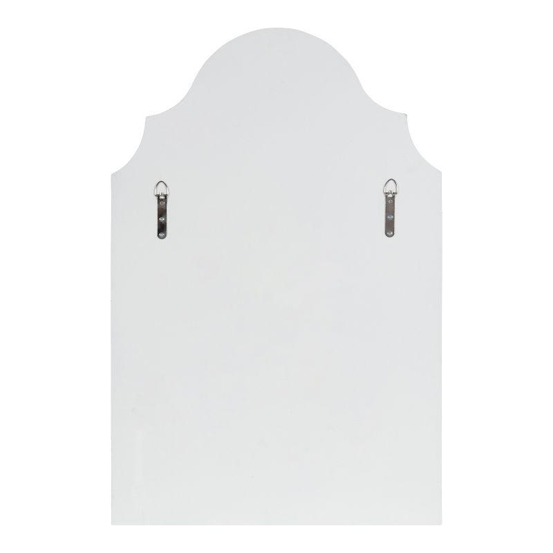 Kate and Laurel Leanna Framed Arch Wall Mirror, 20x30, White