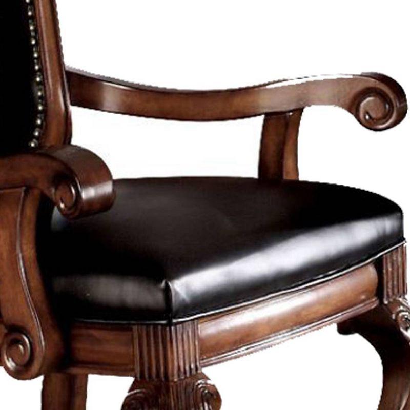 Chateau De Ville Arm Chair (Set-2) in , Black/Cherry