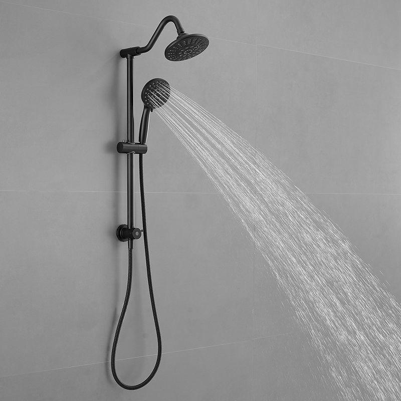 5-spray Wall Mount 6 in. Shower Head and Handheld Shower Head 1.8 GPM with Stainless Steel Hose