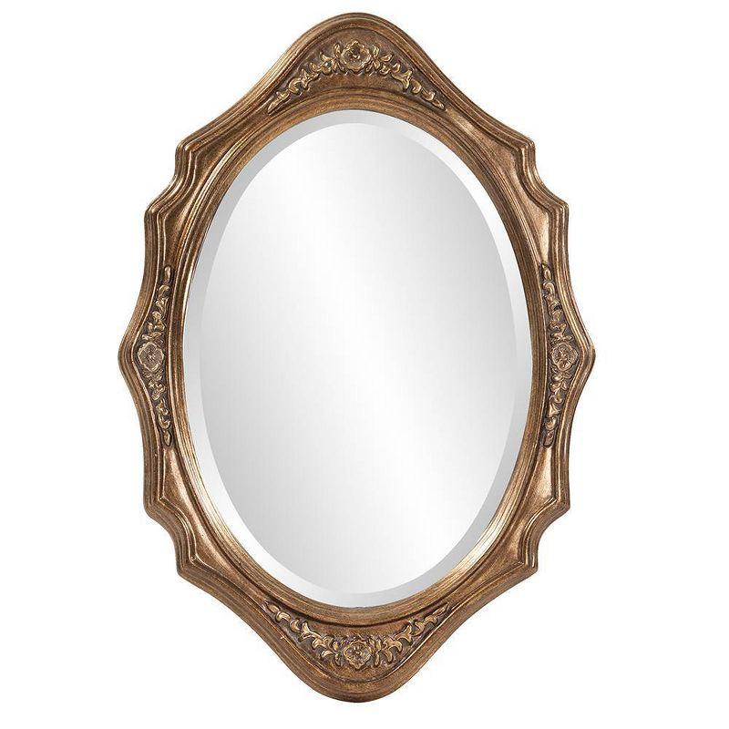 Virginia Silver Leaf Oval Wood Framed Wall Mirror