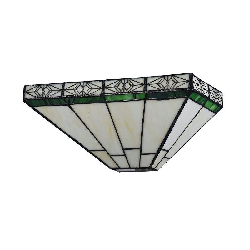 Chloe Lighting Theros Tiffany-Style 1 Light Mission Indoor Wall Sconce 12"Wide