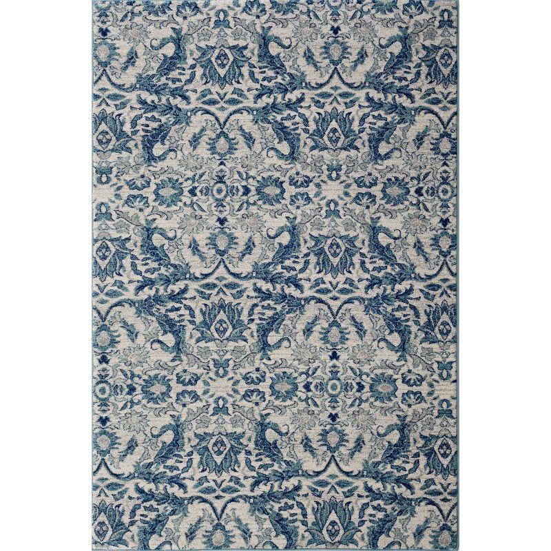 Evoke EVK238 Power Loomed Accent Rug - Ivory/Blue - 3'x5' - Safavieh.