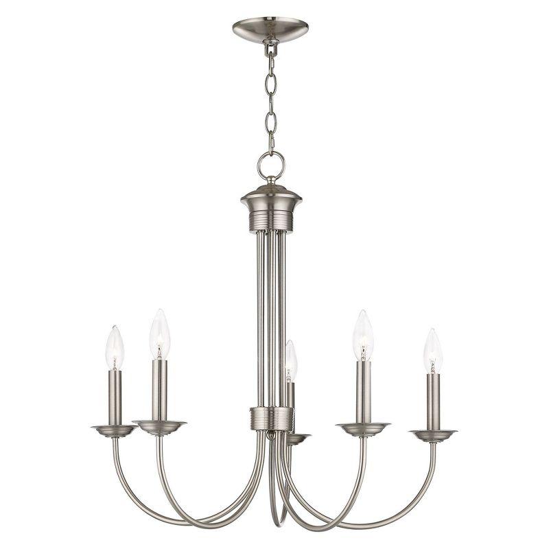 Livex Lighting Estate 5 - Light Chandelier in  Brushed Nickel