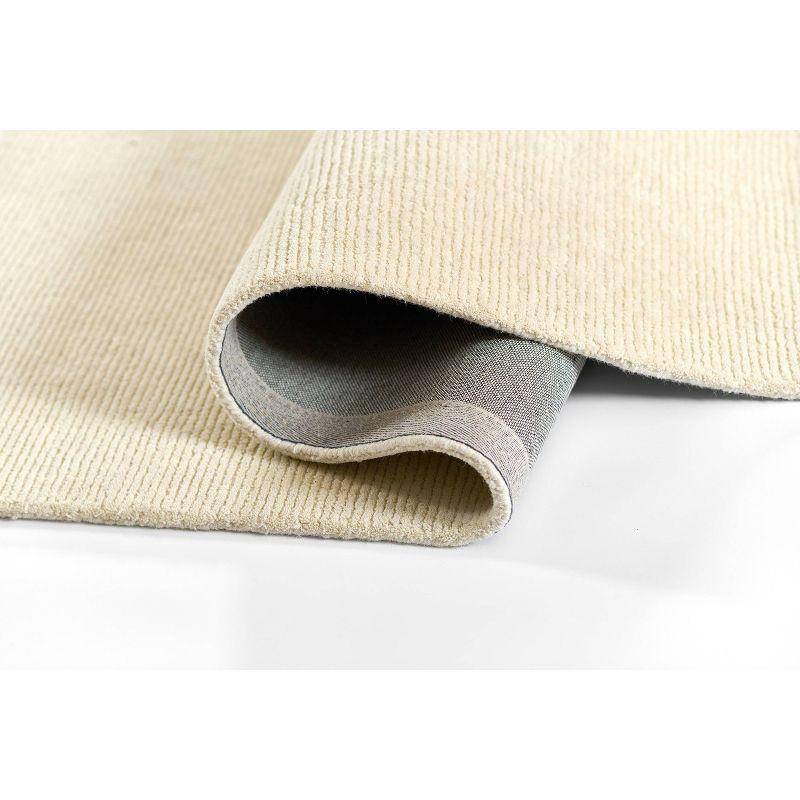 Momeni 8'x10' Everett Beverly Handtufted Area Rug Ivory: Geometric Abstract Wool, Low Pile, Indoor Rectangle Rug