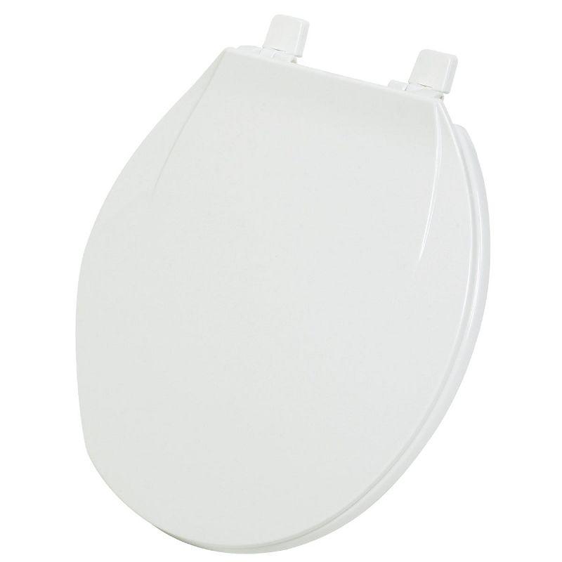 Home Impressions  Round Closed Front White Plastic Toilet Seat 445352