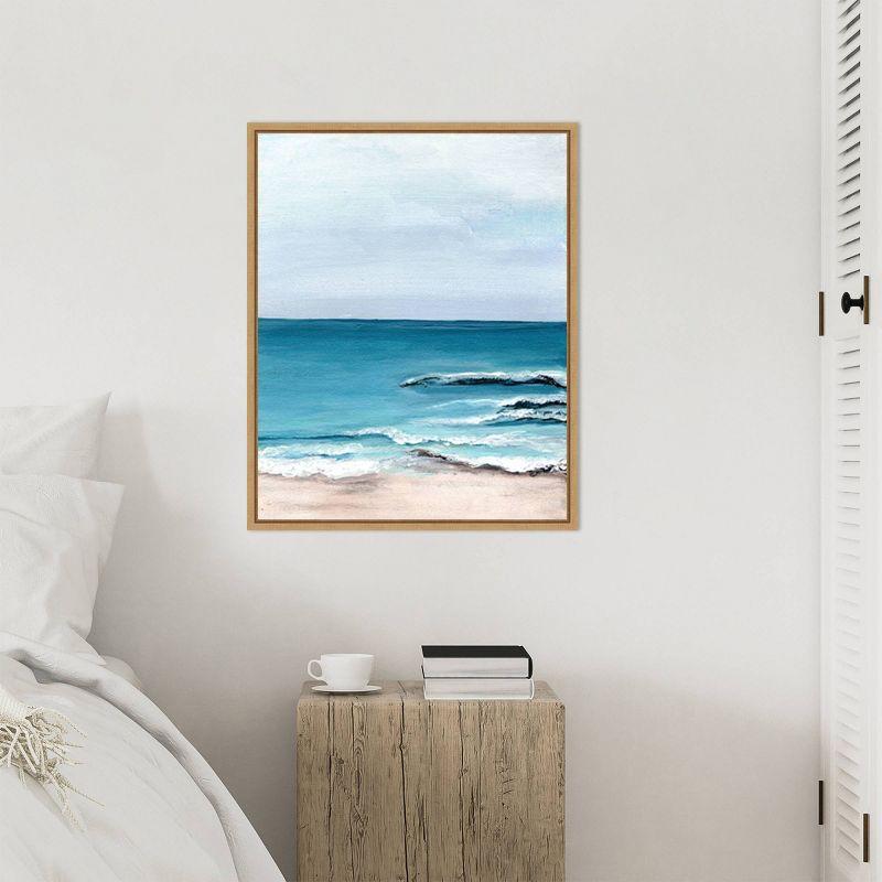 Amanti Art 23"x28" Oceanside View I by Marcy Chapman Framed Canvas Wall Art Print