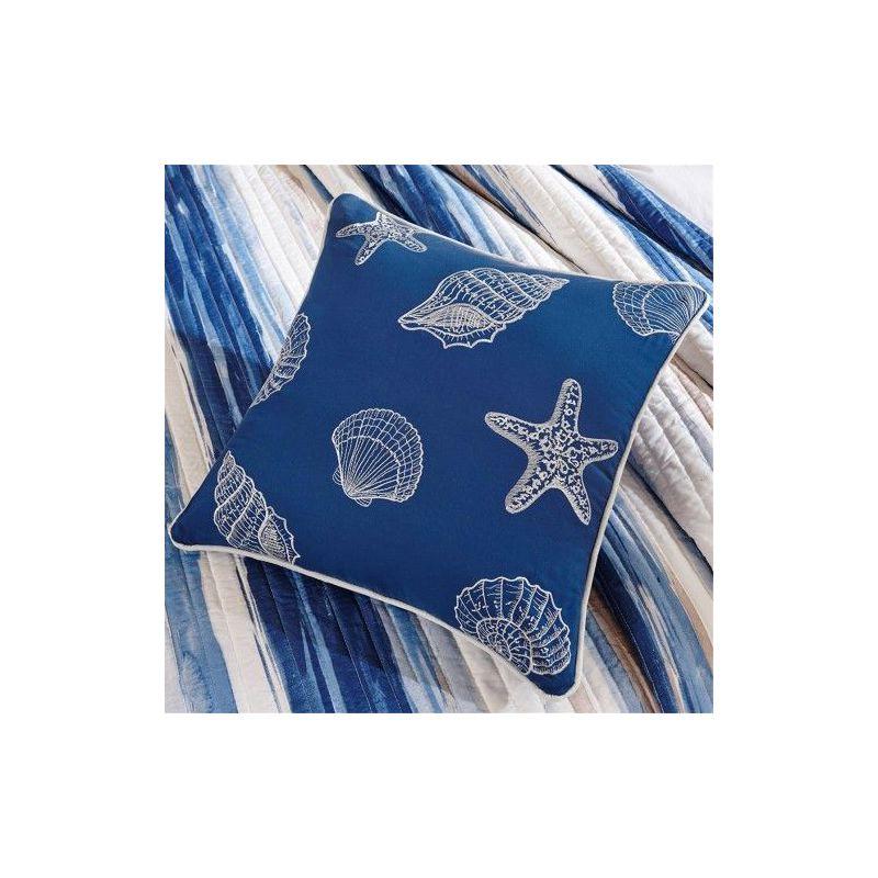 Madison Park Marina 6 Piece Printed Quilt Set with Throw Pillows