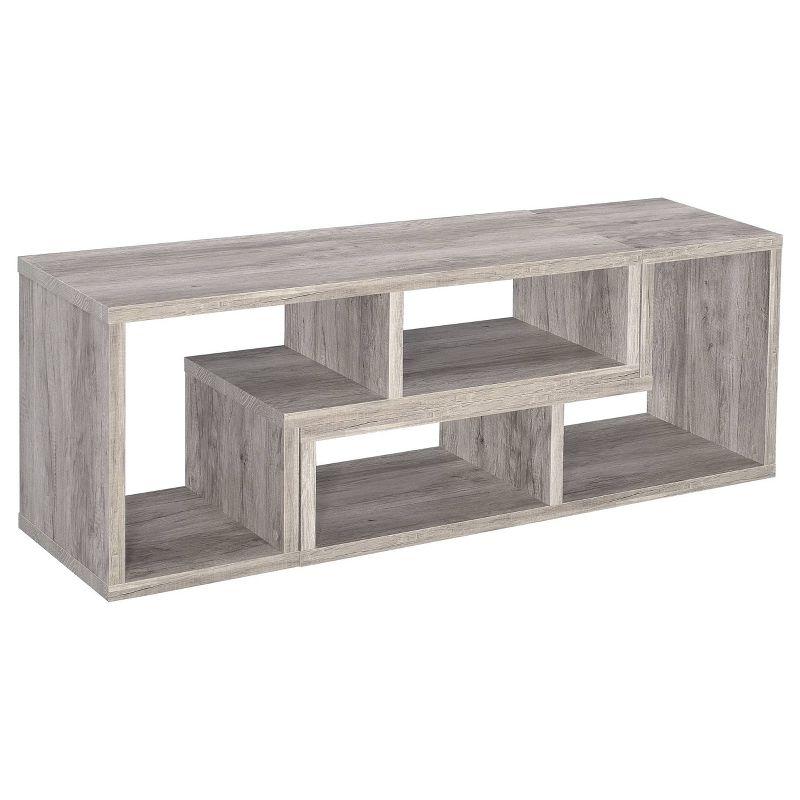 22" Velma Modular Bookcase & TV Stand: Stackable, Horizontal, Gray Driftwood - Coaster