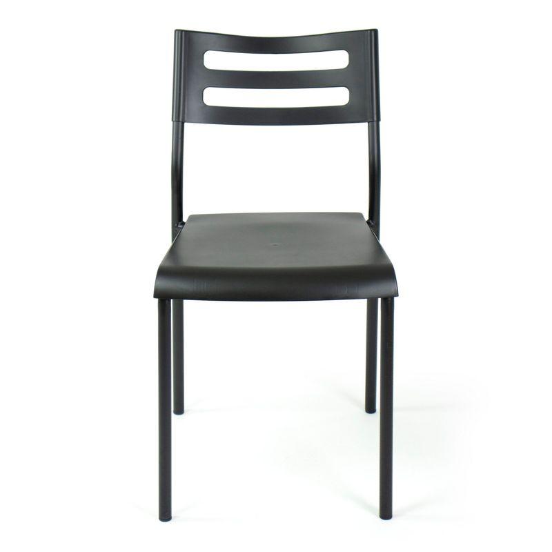 Humble Crew Desk/Writing Chair Black : Mid-Century Modern, Armless, Stackable, for Ages 3+