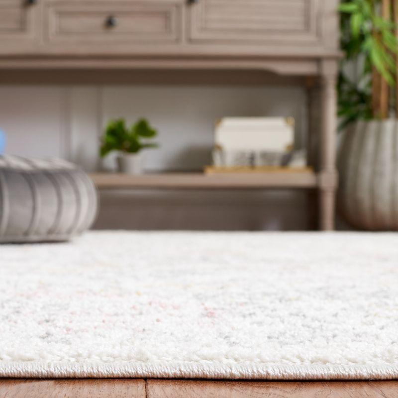 Layla LAY103 Power Loomed Area Rug - Ivory Grey/Pink - 6'7"x6'7" - Safavieh