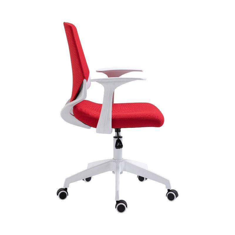 Racing Executive Red Leather Swivel Office Chair with Adjustable Height