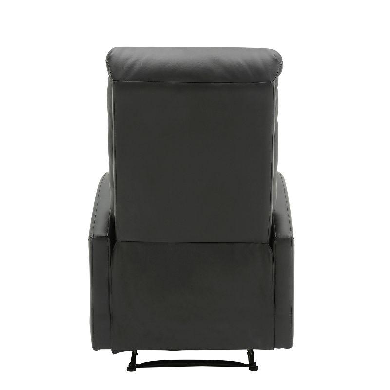 Dormi 24.5" Black Faux Leather Contemporary Recliner Chair