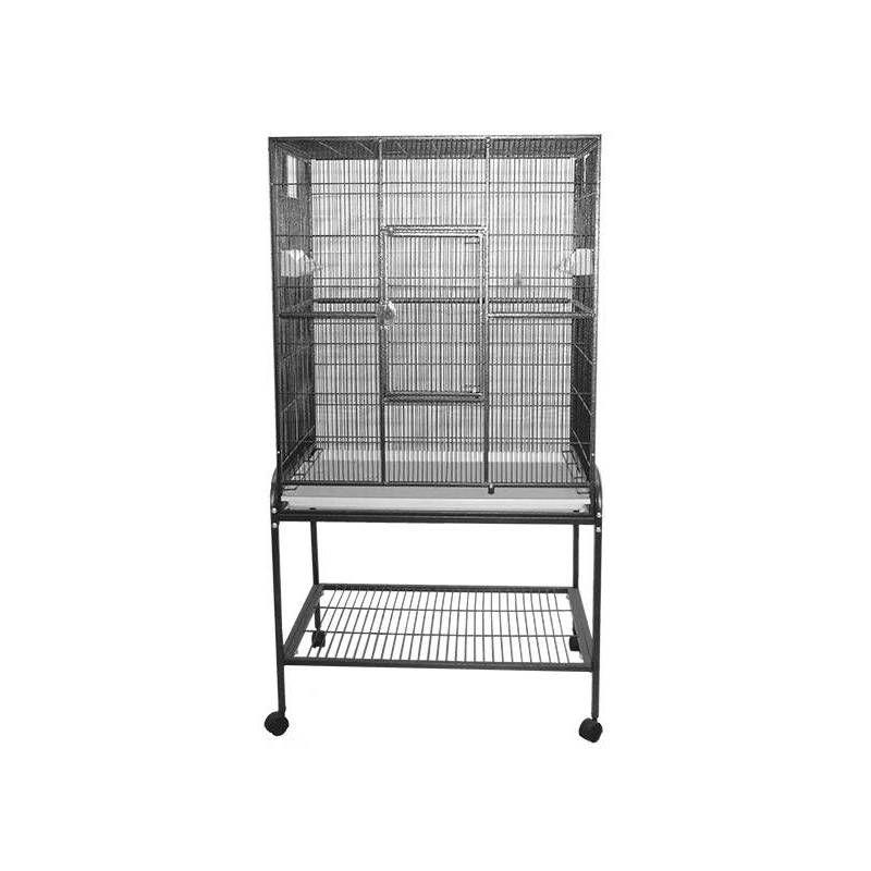 A&E Cage Company Flight Stand & Cage Bird Cage - Black S