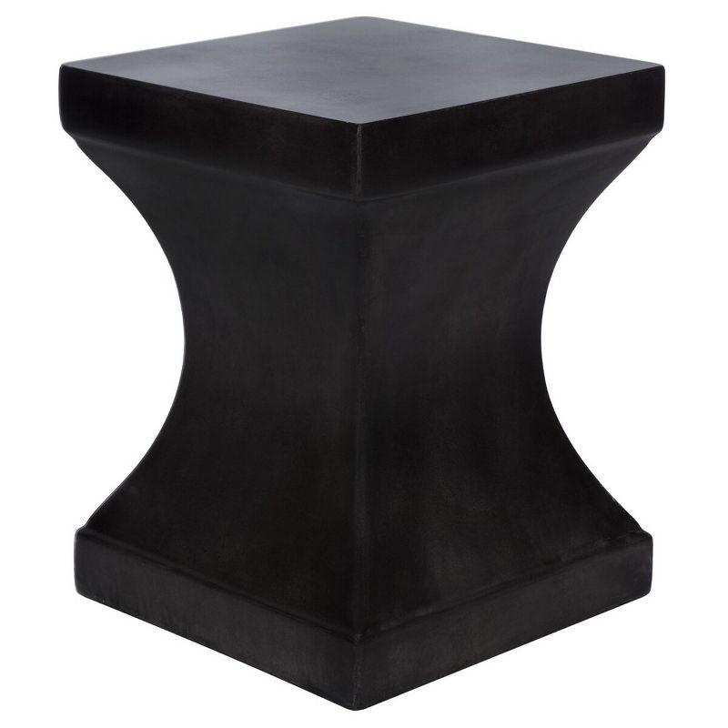 Curby Concrete Accent Stool - Black - Safavieh.