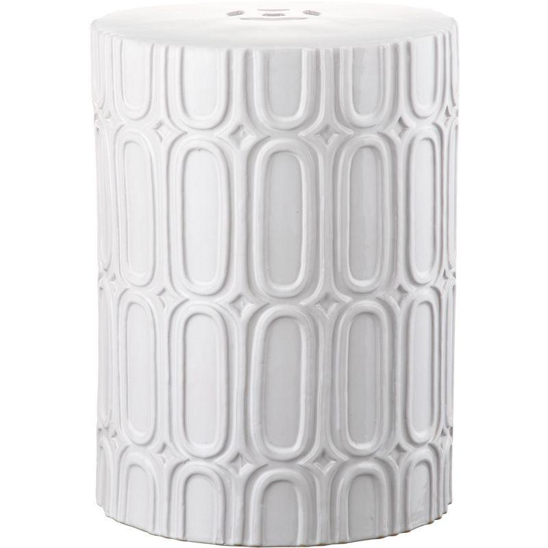 Melody Garden Stool - Indoor/Outdoor - ACS4529 - White - Safavieh