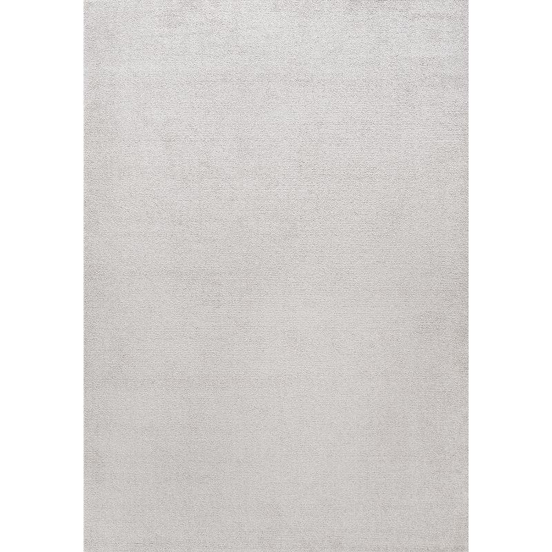 8'x10' Haze Solid Low-Pile Area Rug, Ivory - JONATHAN Y