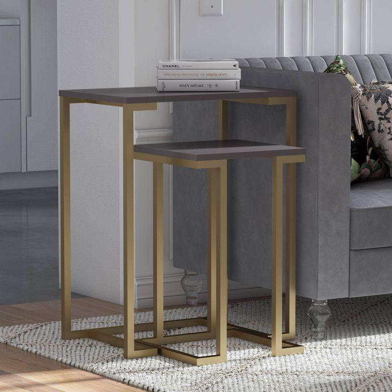 Camila Sled Nesting Tables with Storage