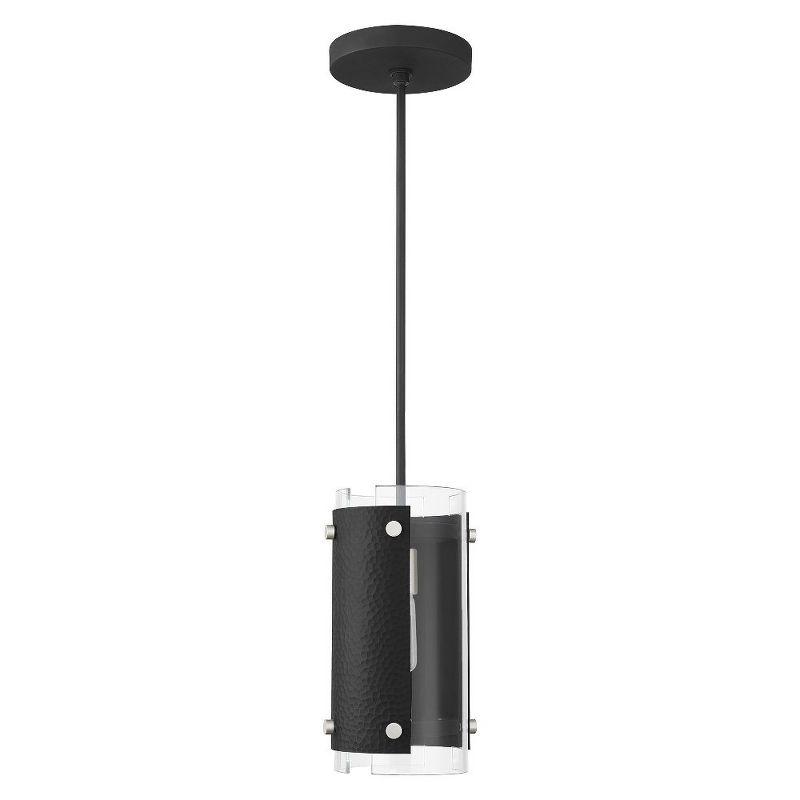 Barcelona Black and Brushed Nickel Mini Pendant Light