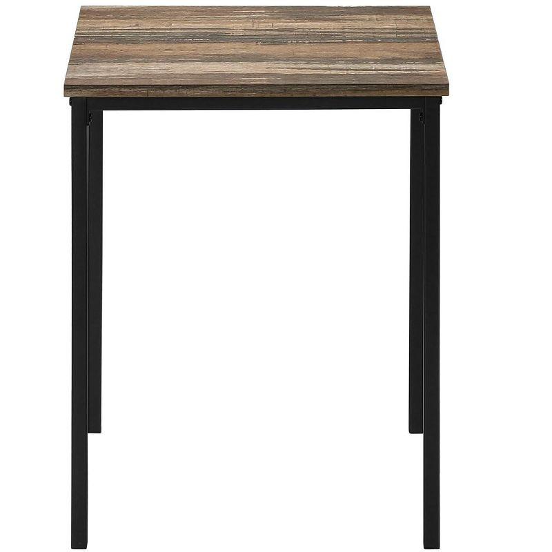 Monarch Specialties Table Set 3pcs Set Coffee End Black Metal Brown Reclaimed Laminate Contemporary Modern