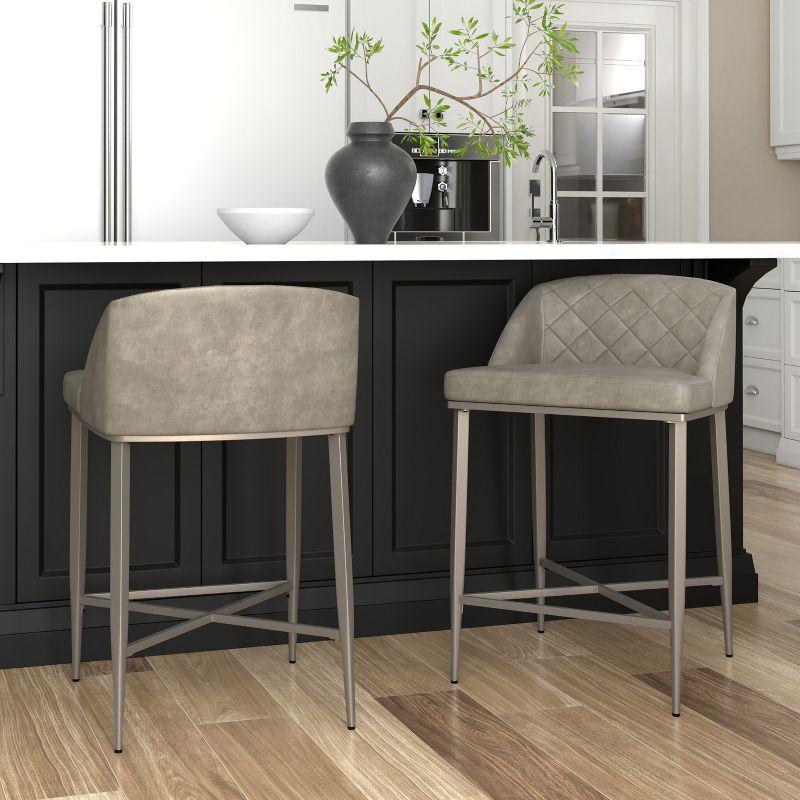 Set of 2 Phoenix Counter Height Barstool with Diamond Stitch Detail - Hillsdale Furniture