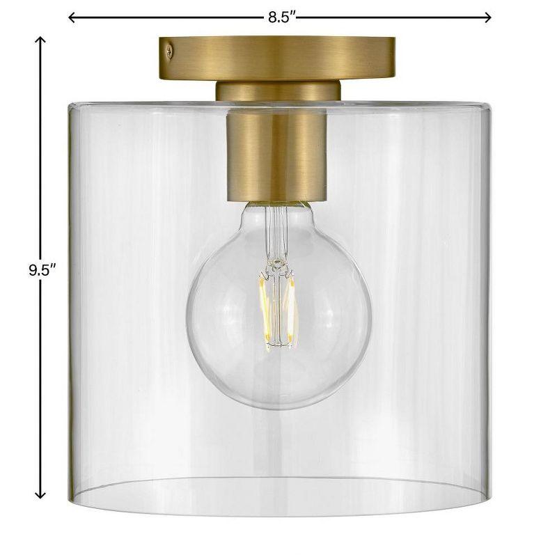 Pippa Clear Glass Brass 1-Light Flush Mount