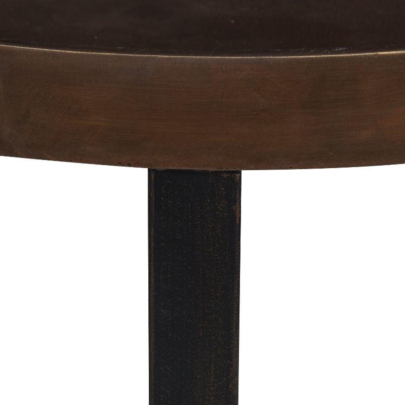 Kate and Laurel Zabel Round Metal End Table