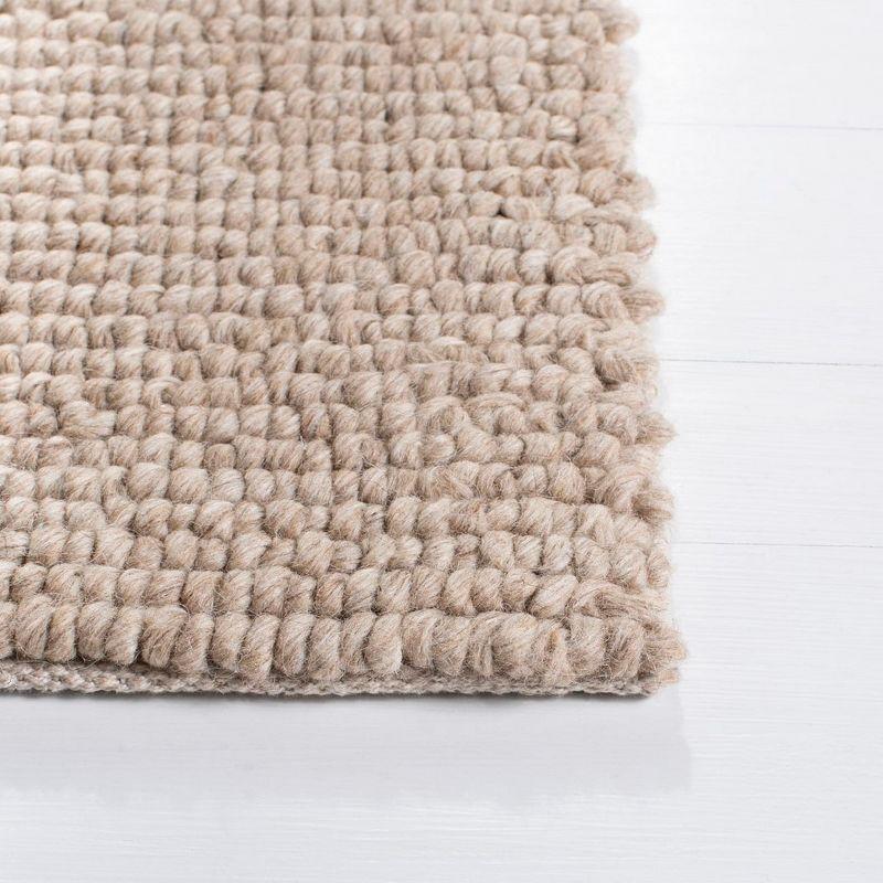 Beach House Beige Hand-Tufted Wool Area Rug 5' x 8'