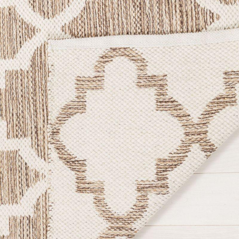 Coastal Charm Ivory Cotton Flat Woven 5'x7' Area Rug