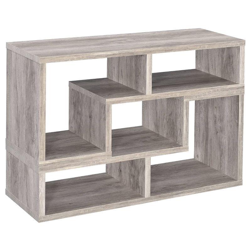 22" Velma Modular Bookcase & TV Stand: Stackable, Horizontal, Gray Driftwood - Coaster