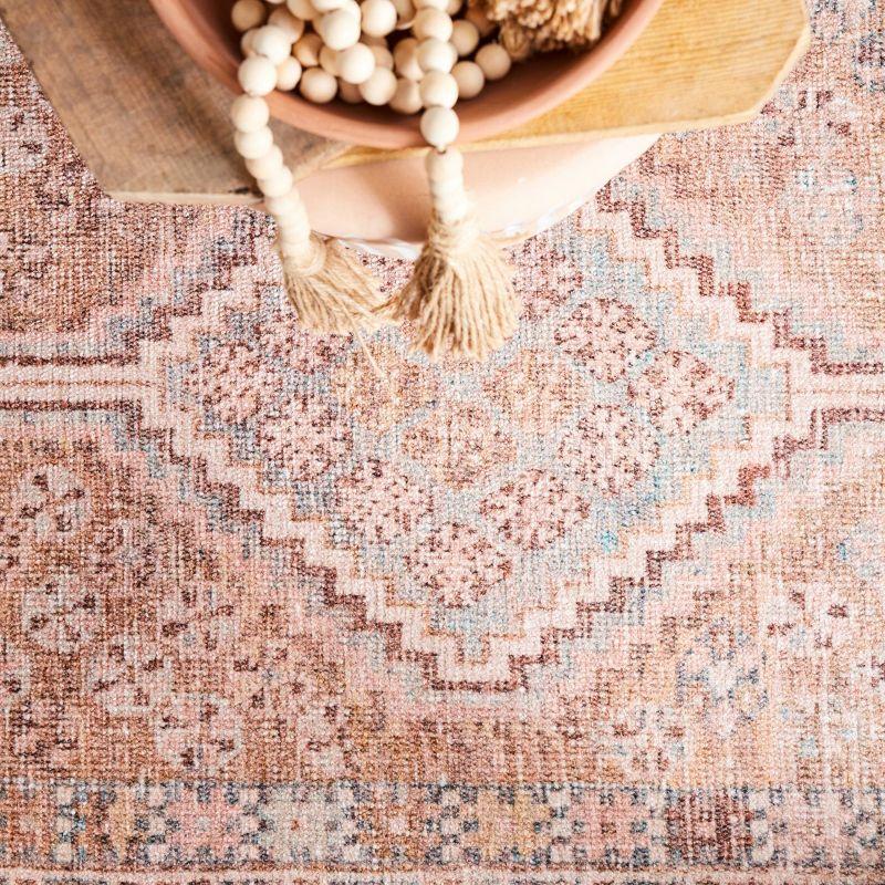 5'x7'6" Marquesa Trellis Area Rug Light Pink/Blue - Jaipur Living: Vintage Loomed Medium Pile for Living Room