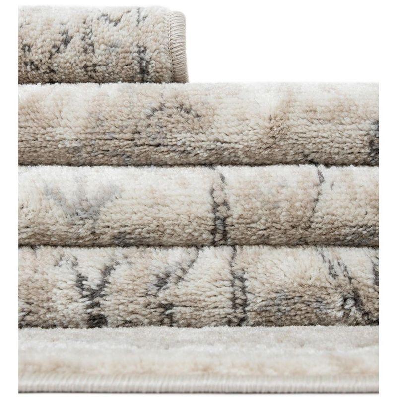 Unique Loom Portland Collection Area Rug - Central (7' 1" x 10' Rectangle Ivory/Gray)