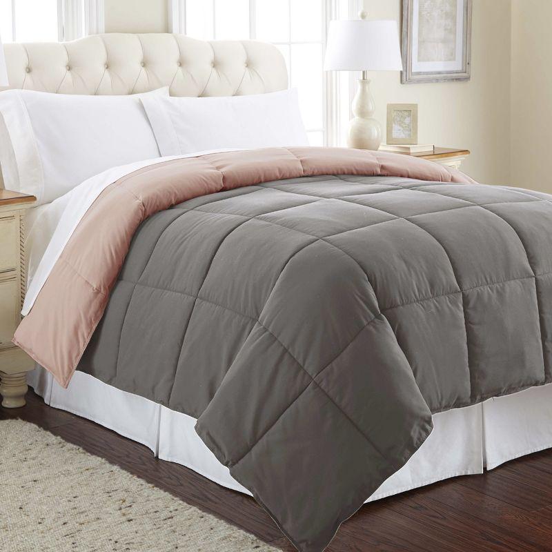 Modern Threads Modern Threads Sanctuary by PCT Down Alternative Microfiber Quilted Reversible Comforter & Duvet Insert - Soft, Comfortable Alternative to Goose Down - Bedding for All Seasons