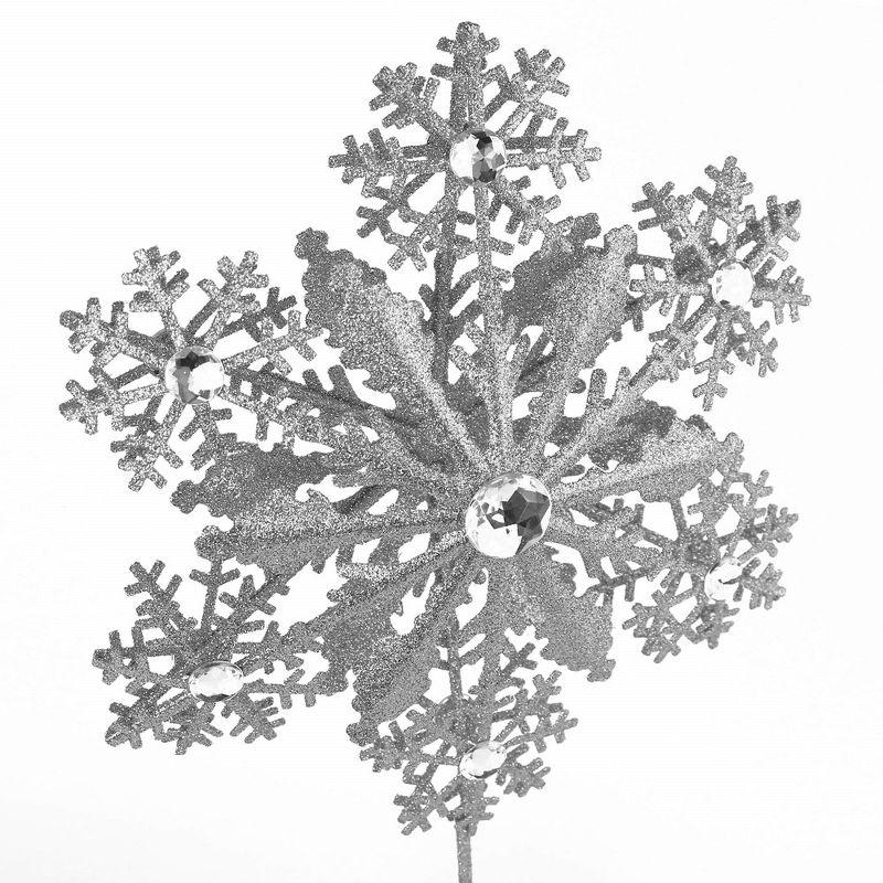 Ornativity Glitter Snowflake Tree Topper - Silver