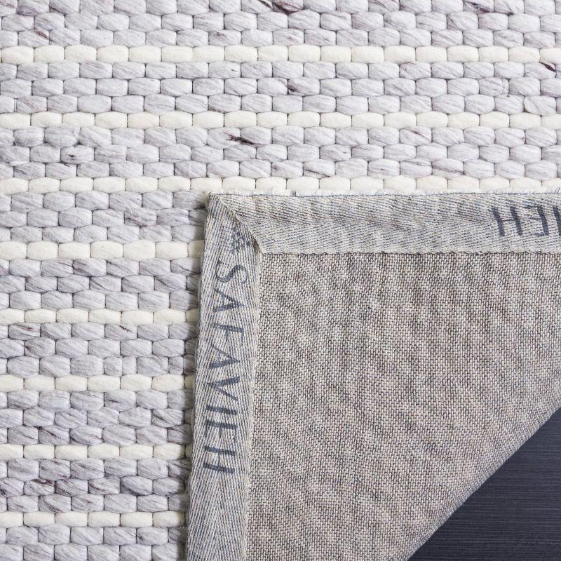 Marbella MRB207 Hand Woven Indoor Accent Rug - Light Grey/Ivory - 3'x5' - Safavieh