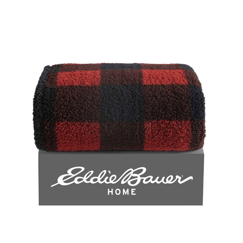 Eddie Bauer Alpine Eddie Bauer Printed Sherpa Reversible Throw Blankets