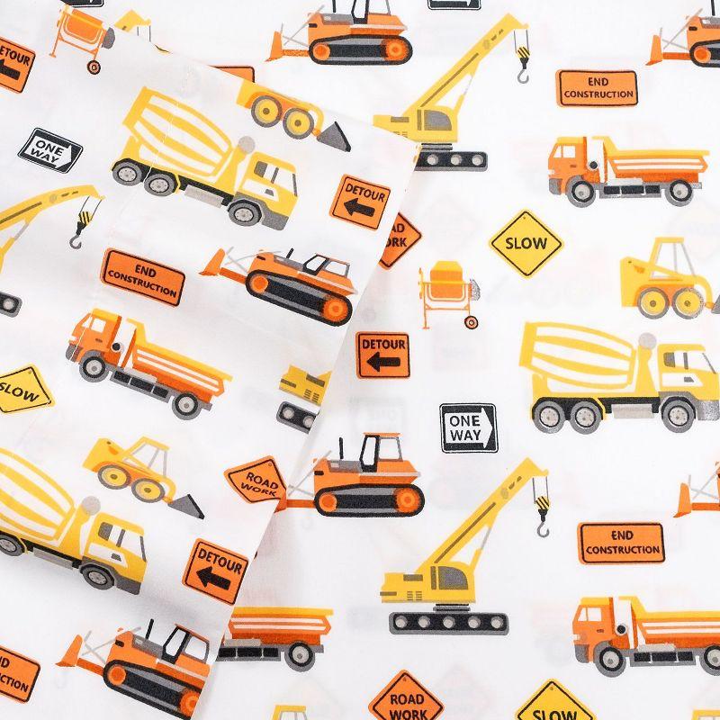 Construction Trucks Microfiber Kids' Sheet Set By Sweet Home Collection®