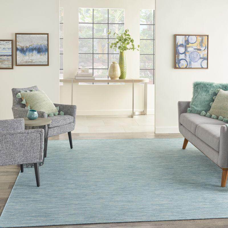Nourison Positano POS01 Indoor/outdoor Area Rug - Aqua 7' x 10'