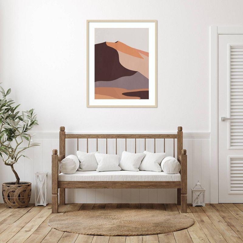 33"x41" Desert Dunes II by Annie Warren Wood Framed Wall Art Print Brown - Amanti Art: Modern Acrylic Lithograph, Fir Wood Frame