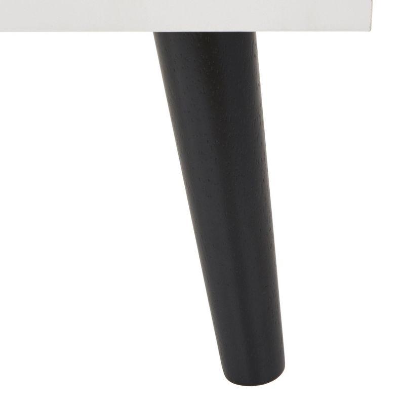 Dalton Mid-Century Modern Buffet White/Black - Buylateral: Storage Cabinet with Adjustable Shelves