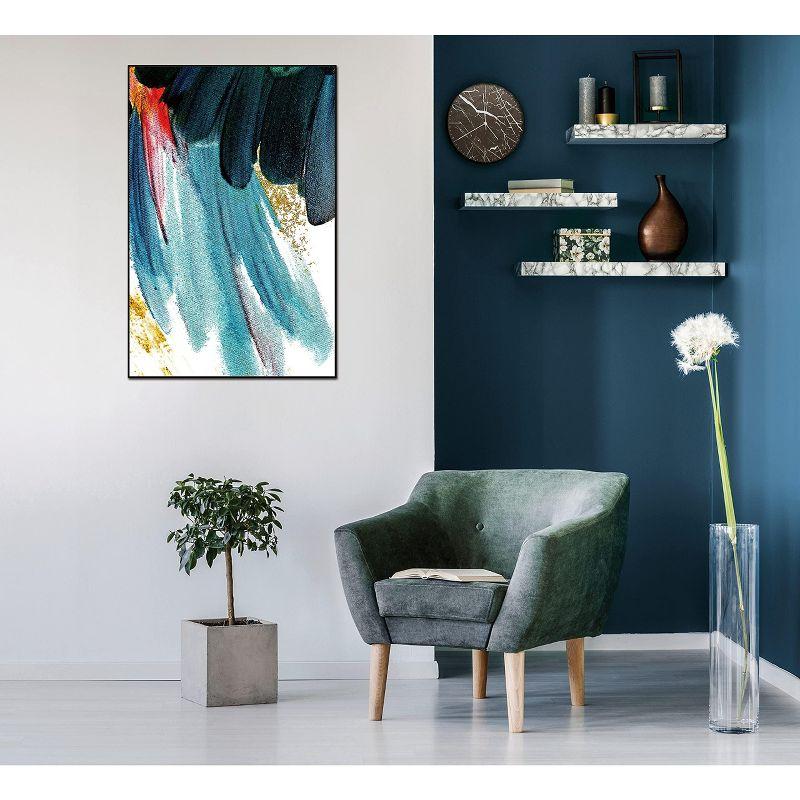 Whiteline Modern Living Livia 48"x32" Canvas Wall Art, Black PS Frame