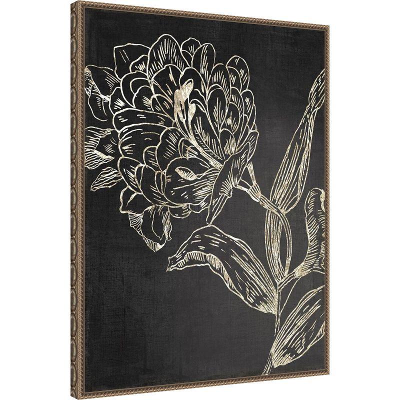 Amanti Art Golden Flower Folklore II by Asia Jensen Canvas Wall Art Print Framed 23 x 30-in.