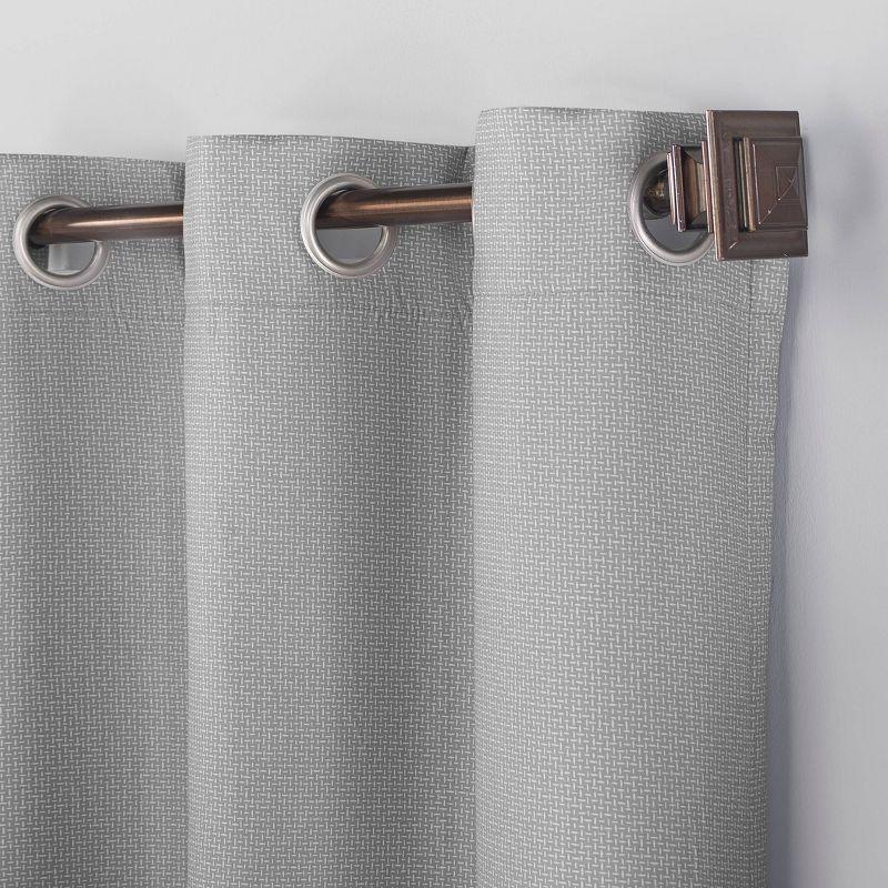 Gray Room Darkening Grommet Curtain Panel