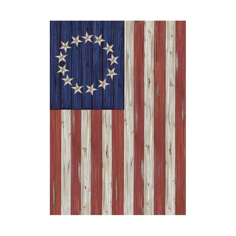 Briarwood Lane Betsy Ross Flag Patriotic House Flag Rustic 4th of July 28" x 40"