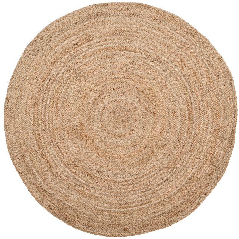 Natural Fiber NFB305 Hand Woven Area Rug - Natural - 5' round - Safavieh.