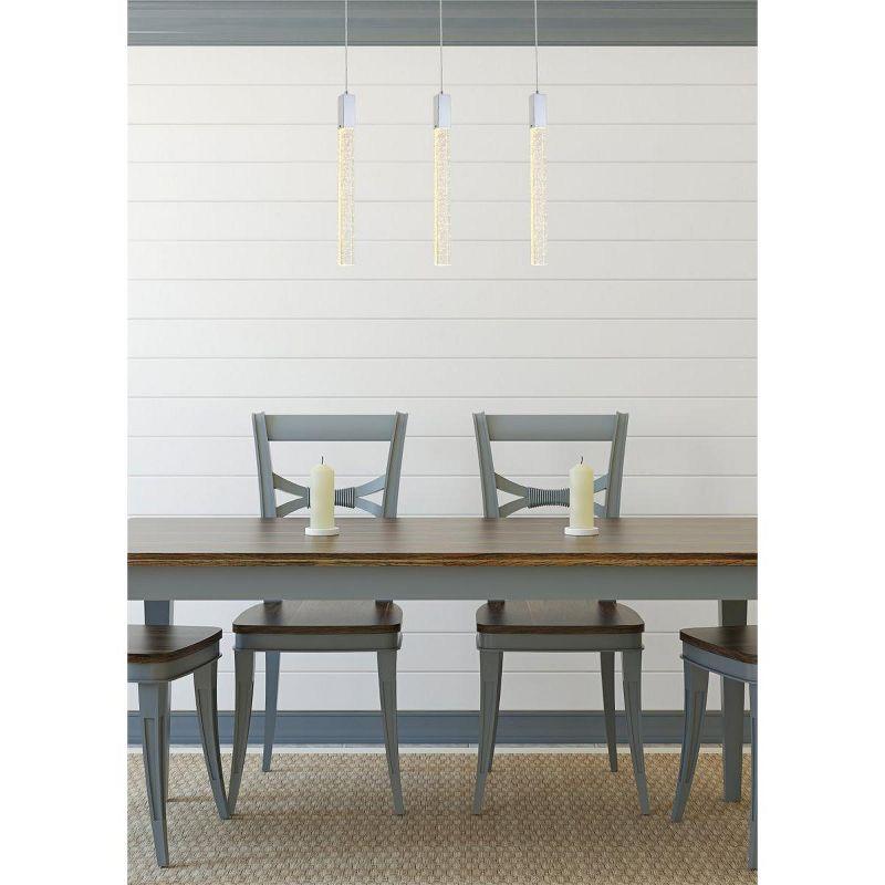 Elegant Lighting Weston 3 lights pendant in chrome