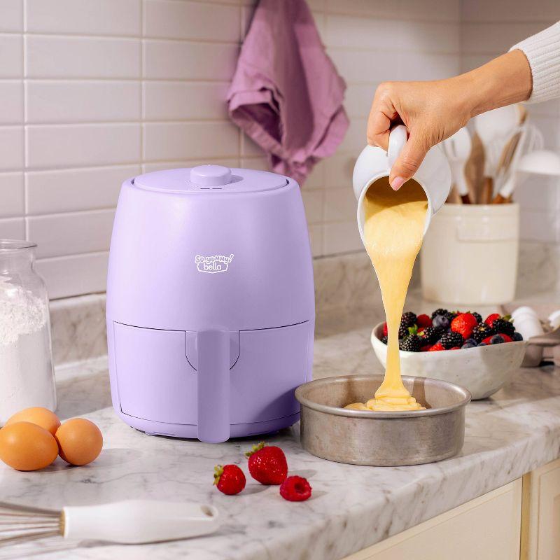 So Yummy by bella 2qt Air Fryer Lavender: 1200W Electric Fryer, Dishwasher-Safe Parts, 1-Year Warranty, 4lb Capacity