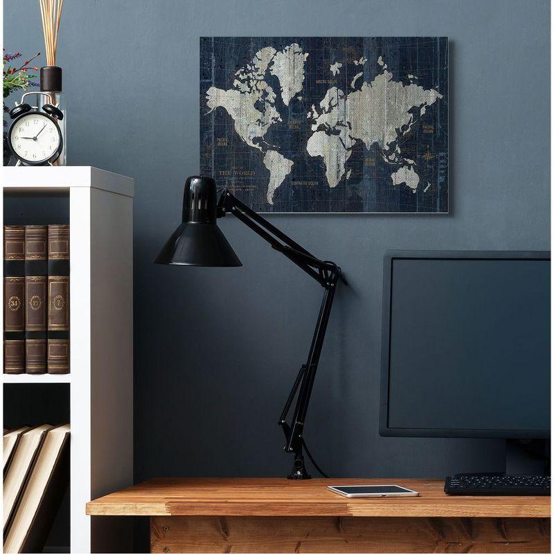 Stupell Industries Distressed Antique World Map Rustic Aesthetic by Wild Apple Portfolio - Graphic Art Print on Canvas