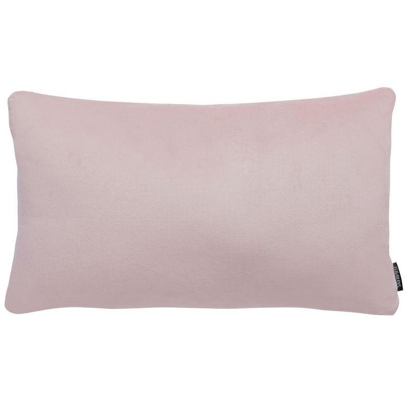 Amiyah Embroidered Velvet Reversible Throw Pillow