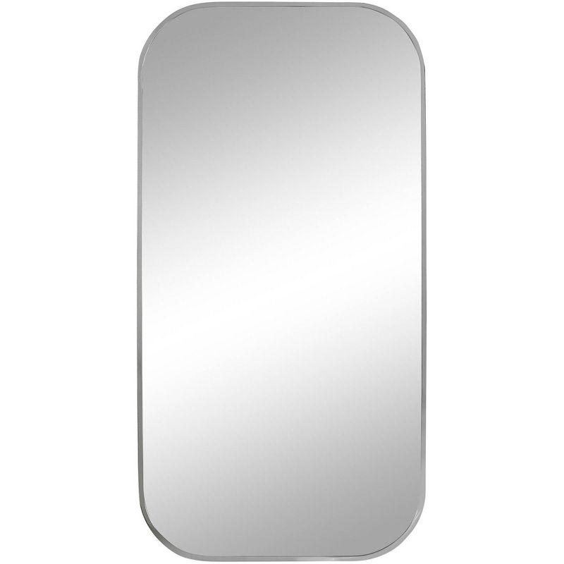 Taft 21" x 41" Rectangular Silver Wall Mirror with Polished Nickel Frame