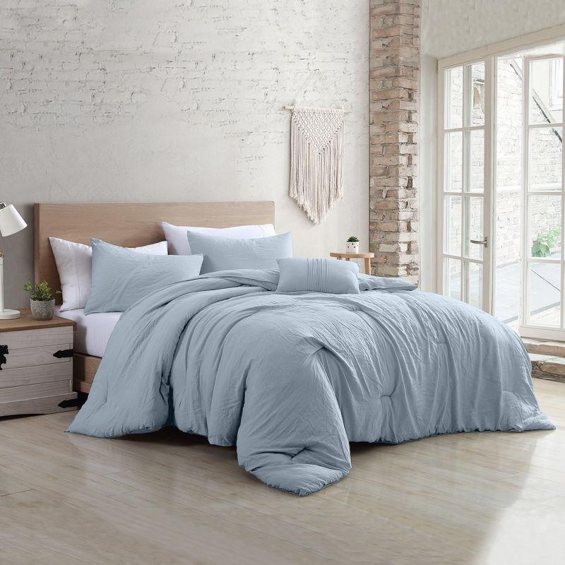 Modern Threads - Beck Comforter Set - Down Alternative Brushed Microfiber - Elegant All Season Bedspread Set - includes Comforter, Shams, & Decorative Pillow